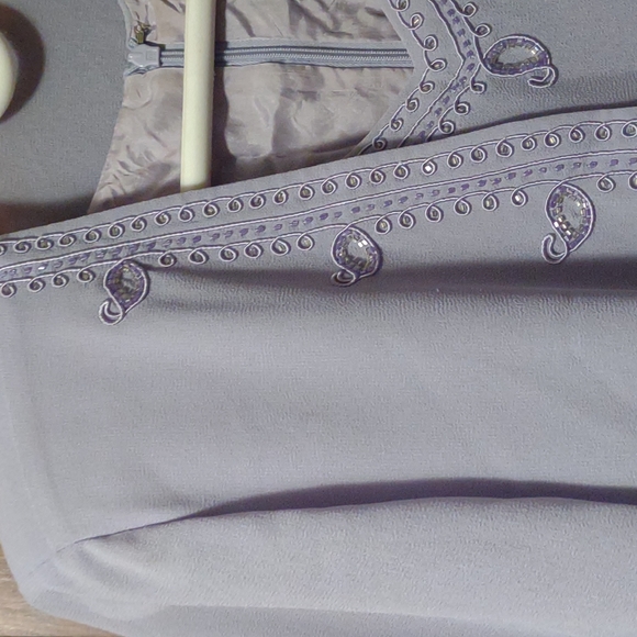 R&M Richards Dresses Vintage Grannycore 8s Beaded Dress Suit Sheer